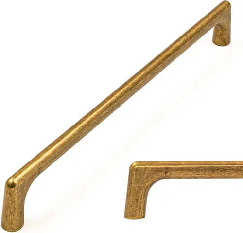 Miniatura 23 de Amerdeco ZH0053 - Paquete de 10 pomos de latón antiguo para gabinetes de un solo agujero, pomos redondos de 1 pulgada de diámetro, pomos y tiradores