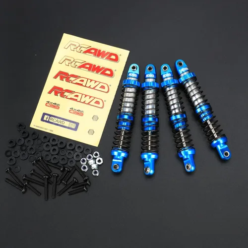 Miniatura 7 de RCAWD Amortiguadores de 80 mm 7075 Universales para actualizaciones de rastreador RC 1/10, amortiguadores RC con resorte para SCX10 I II III Pro Azul