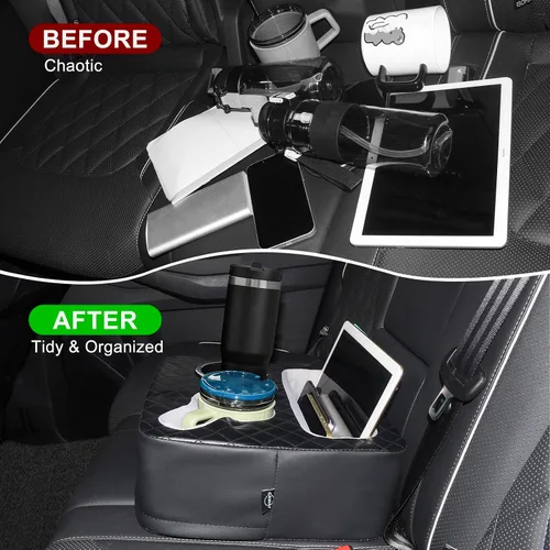 Miniatura 4 de Portavasos para automóvil, organizador de asiento trasero del automóvil, organizador de cama de camión, expansor de portavasos de sofá para sofá