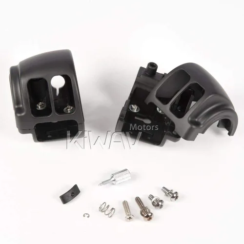 Miniatura 8 de KiWAV Carcasa de interruptor negra compatible con Harley-Davidson '12-Later Dyna Softail '14-Later XL OEM #71826-11