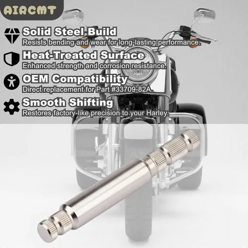 Miniatura 3 de Eje de palanca de cambios interior de acero 82-16 para Harley Touring Road King, Electra Glide, Street Glide, FLT FLHX FLHR FLTR - Acabado de níquel