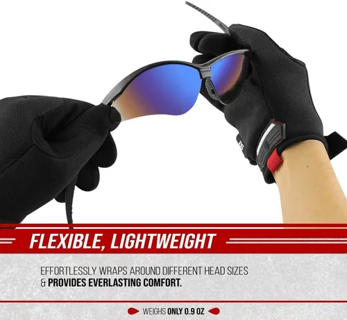 Miniatura 6 de Glove Station Optic Max Safety Glasses for Men & Women, Scratch-Resistant Eye Protection for, Hunting & Construction Azul reflejado