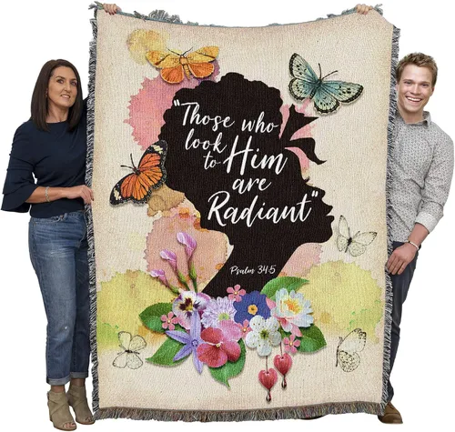 Miniatura 18 de Pure Country Weavers Great is Thy Faithfulness Blanket - Escrituras - Lamentaciones 3:23 - Tapiz cuadrado para regalo de regazo tejido de algodón