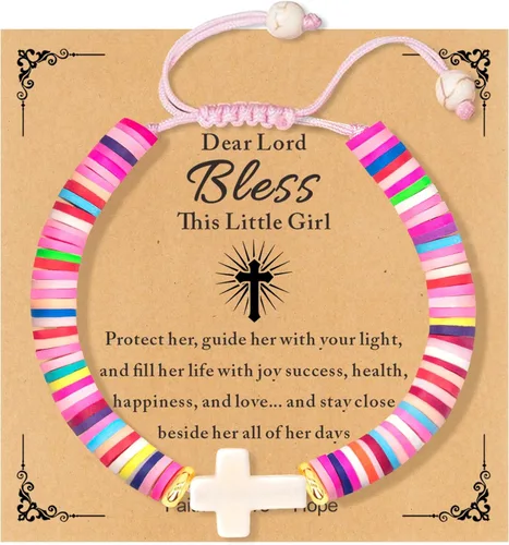 Miniatura 65 de Regalos navideños para niños, niñas adolescentes, mujeres, linda pulsera de cruz para niñas, regalos de Navidad cristianos para mujeres, ideas