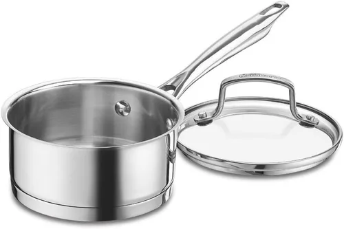 Cuisinart 8919-14 Professional Series Cacerola de 1 Cuarto con Tapa, Acero Inoxidable, Acabado Espejo
