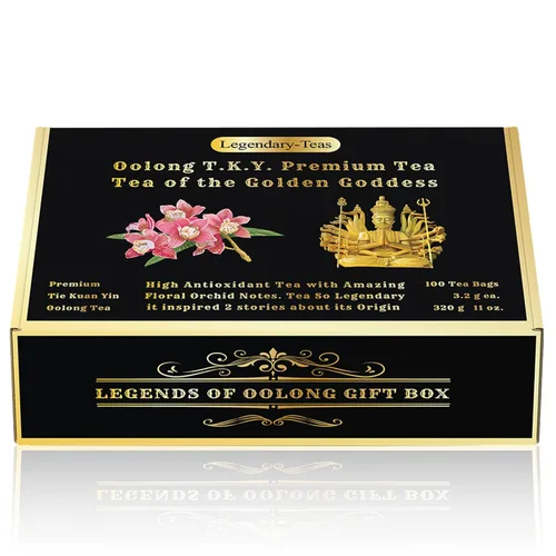Miniatura 7 de Legendary-Teas Oolong T.K.Y. - Bolsas de té piramidales selladas en bolsas de papel de aluminio (té Oolong T.K.Y, caja de 75 unidades)