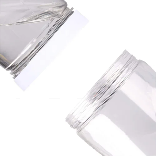Miniatura 3 de Tarros de plástico vacíos de boca ancha transparentes de 14 onzas con tapas y etiquetas, recipientes de PET ideales para crema, cosméticos, tarros