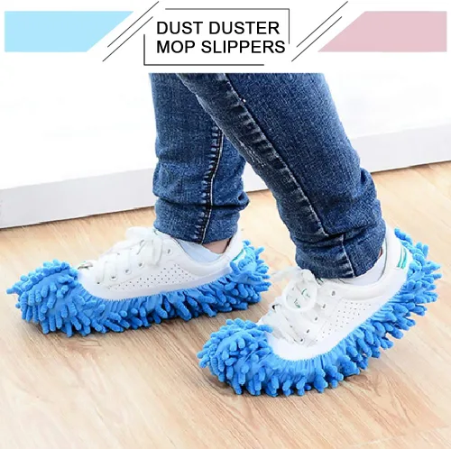 Miniatura 6 de Cosywell 5 pares de 10 pantuflas de mopa para suministros de limpieza de pisos, pantuflas de microfibra lavables y reutilizables, calcetines