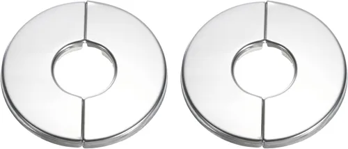 uxcell Brida dividida de pared, placa redonda de escudo de acero inoxidable 304 de 0.866 in para tubo de diámetro de 0.866 in