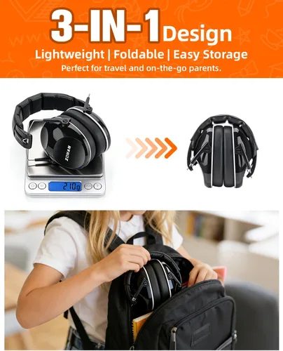 Miniatura 4 de ZOHAN 032 - Auriculares con cancelación de ruido para niños, 25 dB, NRR, orejeras de protección de oídos para niños, para escuela, Monster Jam