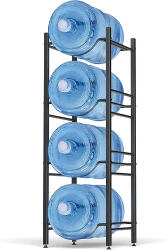 Miniatura 8 de Canyave Soporte para jarra de agua de 5 galones, soporte para jarra de agua, organizador de botellas de agua de 5 galones, estante enfriador de agua