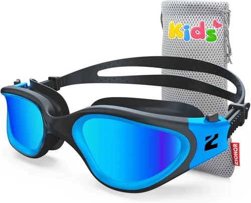 ZIONOR Gafas de Natación para Niños, G1MINI SE Gafas de Natación Antivaho para Niño Niña 6-14 C2 (Lente azul - Negroazul)