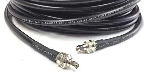 Miniatura 2 de Custom Cable Connection Cable de antena coaxial de baja pérdida de 150 pies SMA macho a SMA macho LMR400 veces microondas 50 ohmios