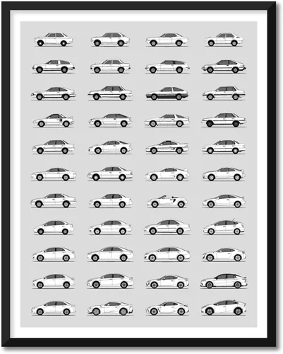Miniatura 47 de Idea Network Póster hecho a mano compatible con Chevy impreso, arte de pared, decoración hecha a mano de lo mejor de las generaciones de Chevy