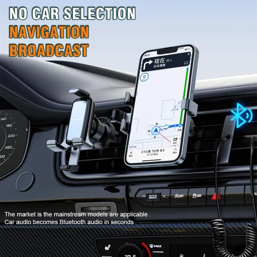 Miniatura 7 de Adaptador auxiliar Bluetooth Bluetooth 5.3 para automóvil, adaptador auxiliar Bluetooth 5.3 con conector de audio de 0.138 in con entrada