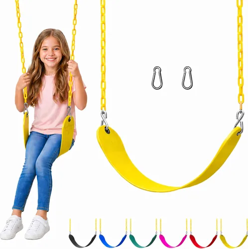 Miniatura 24 de Jungle Gym Kingdom Reemplazo de asiento de columpio para exteriores, paquete de 1 columpio de repuesto para columpios para exteriores con cadenas