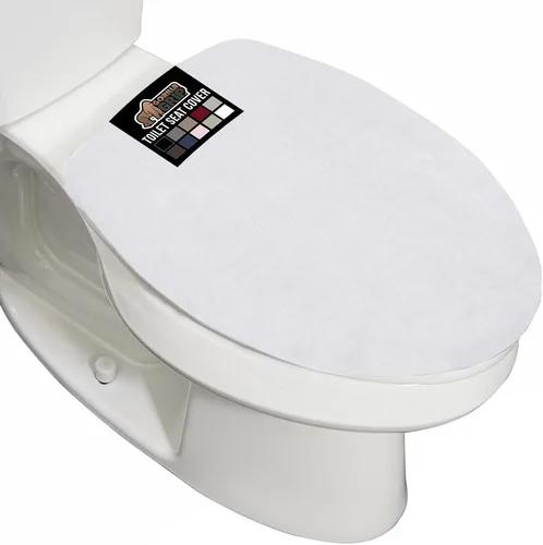 Miniatura 21 de GORILLA GRIP Funda gruesa de espuma viscoelástica para tapa y asiento de inodoro de baño, parte superior de terciopelo suave, lavable a máquina, Azul