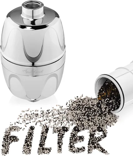 Aqua Elegante Filtro de agua de ducha para cabezal de ducha - Filtros universales de cabezal de ducha para eliminar el cloro y los minerales duros -