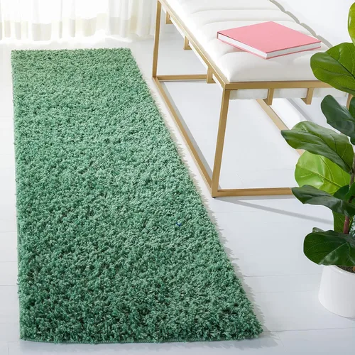 Miniatura 43 de SAFAVIEH Venus Shag Collection - Alfombra decorativa, 2 pies 2 pulgadas x 4 pies, color azul, diseño sólido, no desprende pelusa y de fácil cuidado