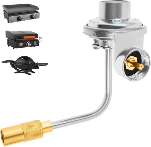 Miniatura 10 de Manguera adaptadora de propano de 6 pies, convertidor de 1 libra a 20 libras con piezas de repuesto de regulador de gas para kit de conversión