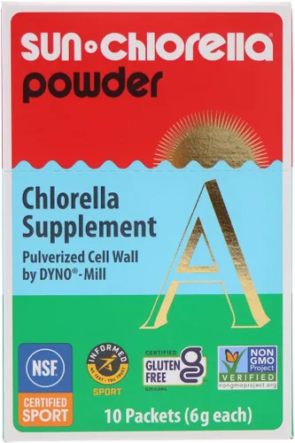 Sun Chlorella Suplemento superalimento de algas verdes en polvo que apoya el bienestar de todo el cuerpo, la defensa inmunológica, la salud