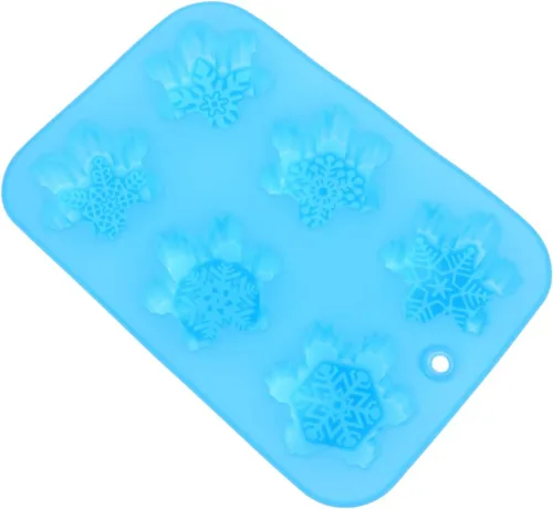 Miniatura 7 de EXCEART Moldes de silicona para tartas, moldes de silicona para jabón de silicona para tartas de copos de nieve, moldes de Navidad hechos a mano