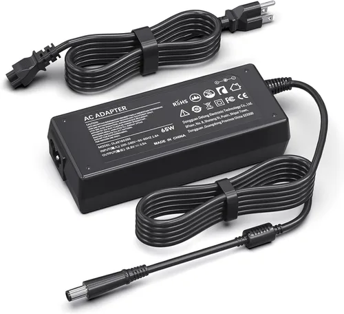 Cargador para portátil de 65 W compatible con HP Pavilion G6 G7 DV7 DV6 DV5 DV4 G72 G71 G60 G61 G62 DM4, EliteBook 8440P 8460P 8460W, Probook 4320S