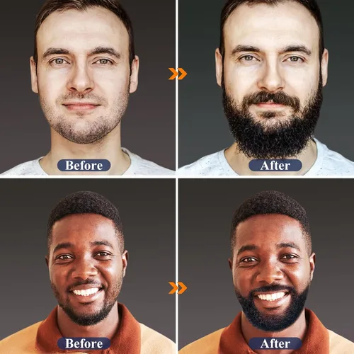 Miniatura 4 de MALE GOD Kit de crecimiento de barba con ingredientes naturales, aceite de barba, bálsamo y peine, aceite de crecimiento de barba con biotina