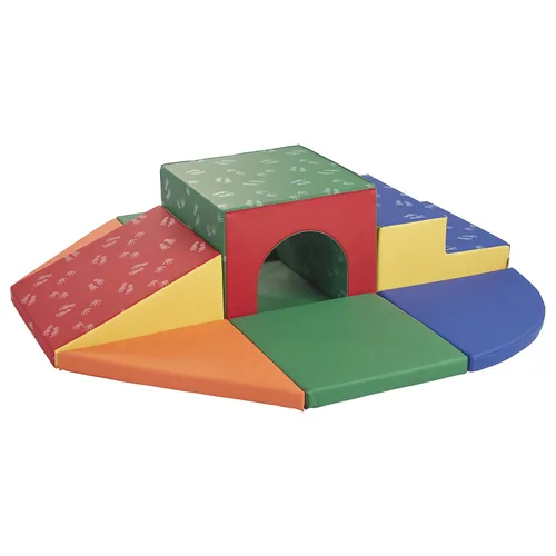 Miniatura 13 de ECR4Kids SoftZone Lincoln - Escalador de túneles para niños, contemporáneo, 9 piezas