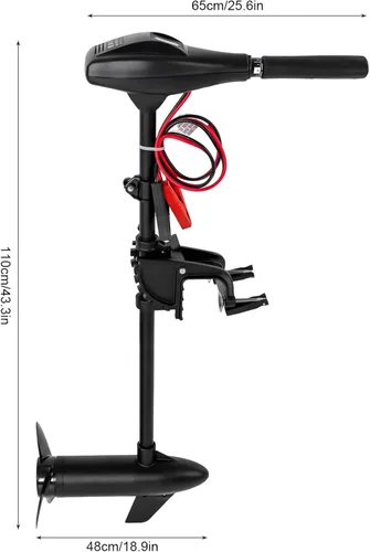 Miniatura 2 de Motor de arrastre eléctrico de empuje de 40 libras, motor de arrastre de agua salada montado en el travesaño para kayak barco inflable, eje de 30