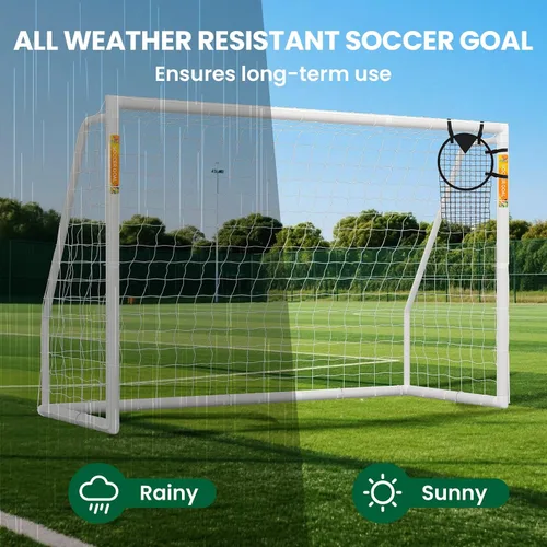 Miniatura 7 de NAIZEA Soccer Goal - 12x6/10x6/8x6/6x4FT Soccer Goals for Backyard, Portable & Weatherproof HPVC Soccers Goal w/Soccer Net Durable Post for Adults &