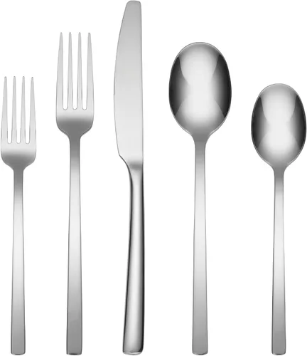 Miniatura 13 de Cambridge Beacon Black Satin - Juego de cubiertos de 20 piezas, acero inoxidable 18/0, apto para lavavajillas, utensilios de cocina, cuchillos