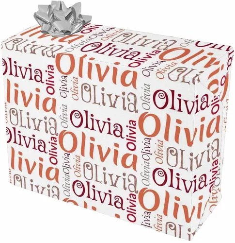 Miniatura 12 de Artsadd Rollos de papel de regalo de cumpleaños personalizados con nombre, papel de regalo de Navidad personalizado para niños, hombres y mujeres