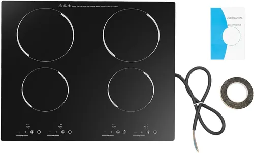 Miniatura 8 de Placa de cocción eléctrica de 4 quemadores de 110V, placa de cocción portátil de 23 pulgadas con pantalla LED, bloqueo de seguridad para niños