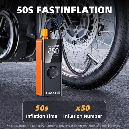 Miniatura 3 de Inflador de neumáticos, compresor de aire portátil, 160 PSI de potencia dual 6000 mAh, bomba de aire inalámbrica con indicador digital, luz LED