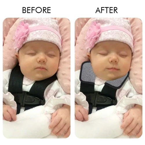 Miniatura 3 de Accmor Fundas de correa de asiento de automóvil para bebés y niños, fundas de correa de asiento de automóvil, almohadillas de hombro, fundas de Gris