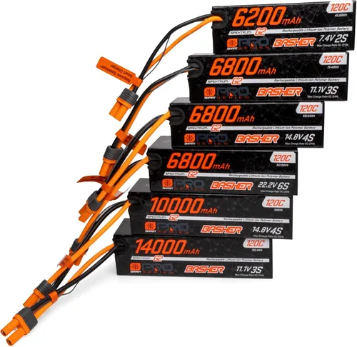 Miniatura 3 de Spektrum 14.8V 10000mAh 4S 120C Smart G2 Pro Basher LiPo: IC5, SPMXB4S100