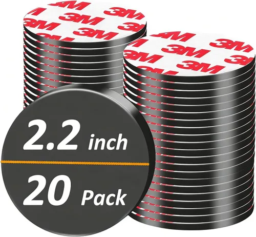 Miniatura 10 de 36 paquetes, imanes redondos con puntos despegables y adhesivos, (Diámetro 2.03 cm x 0.2 cm de grosor) Cintas magnéticas precortadas con respaldo