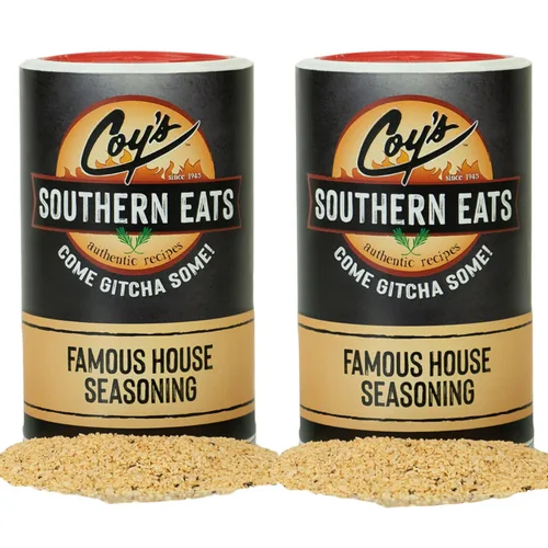 Coy's Southern Eats Famouse House, condimentos y especias para cocinar y asar a la parrilla, condimentos multiusos, sin MSG - Condimento para carne