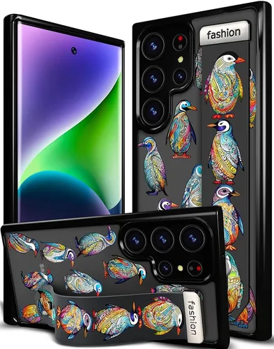Miniatura 41 de Compatible para Samsung Galaxy S23 Funda Bonita con Correa Soporte Dedo Kickstand, Fundas de Silicona Geniales de Diseñador Funda Cover - Mariposa