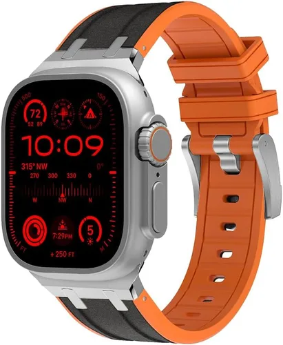 Miniatura 18 de Apple Watch Band para iWatch Ultra Series, correa de reloj de silicona para hombres, diseño fresco, compatible con Apple Watch de 1.929 in, 1.772