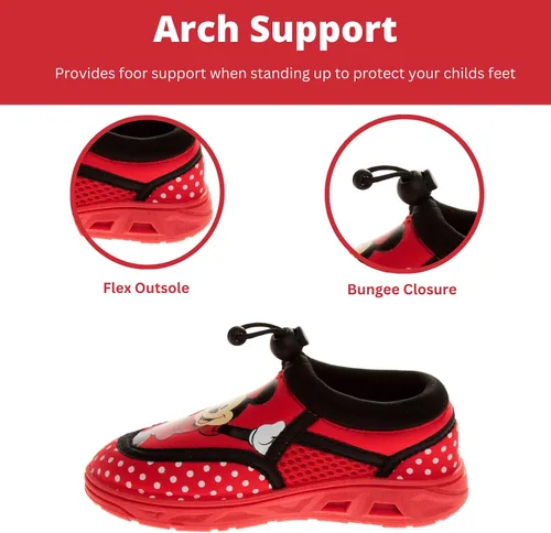 Miniatura 3 de Disney Minnie Mouse - Zapatos de agua para piscina, calcetines acuáticos para niños, sandalias de princesa, elásticas, impermeables, sandalias