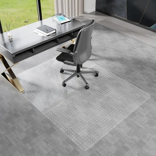 Miniatura 13 de Tapete para silla de escritorio para suelos duros, 48 x 30 pulgadas, protector transparente de oficina para madera dura, tapete de plástico de fácil