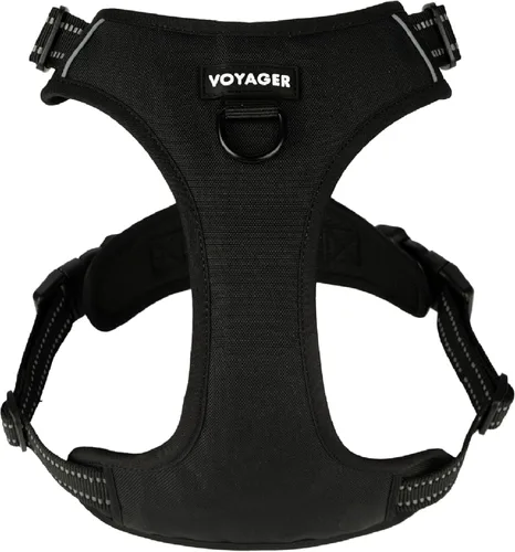 Miniatura 22 de Voyager - Arnés con doble correa para perro, con control sin tirones, ajustable, suave pero fuerte para mascotas, para perros medianos y grandes