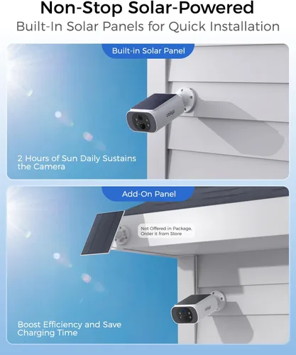 Miniatura 6 de Cámaras de seguridad solares inalámbricas para exteriores, cámaras de 4MP para sistema de cámaras de seguridad para el hogar, almacenamiento local