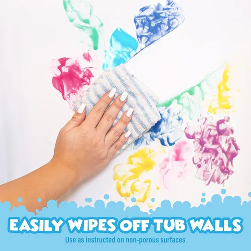 Miniatura 6 de Tub Works® Jabón de Pintura para Bañera, Juguetes de Baño, Pastel 6 Pack No Tóxico Pintura Lavable para Bañera para Pintar con los Dedos