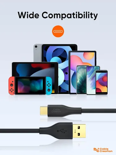 Miniatura 6 de CableCreation Cable USB C de 6 pies, cable USB A a USB C de silicona, cable de carga USB C 3A de carga rápida para iPhone 15/16/16 Pro Max/Plus