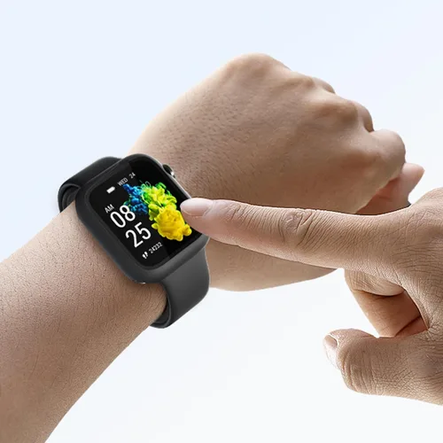 Miniatura 6 de Paquete de 2 fundas de vidrio templado compatibles con Apple Watch, protector de pantalla de policarbonato duro, protección general ligera contra