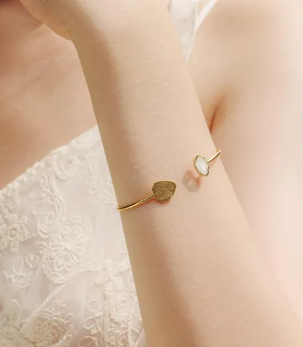 Miniatura 68 de OZEL - Pulseras para mujer, chapados en oro real de 18 quilates, pulseras de oro de cristal colorido para regalos