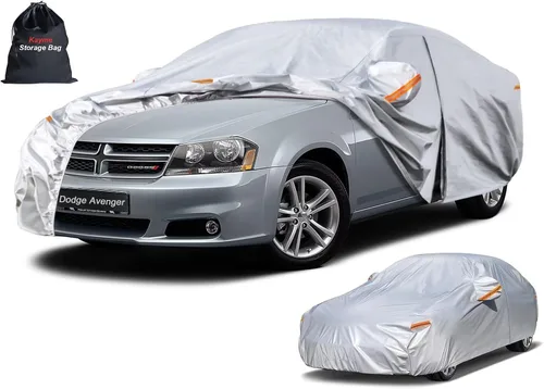 Miniatura 46 de Kayme - Cubierta completa impermeable de 6 capas para automóvil, apta para todo clima, protección para exteriores contra lluvia, rayos ultravioleta